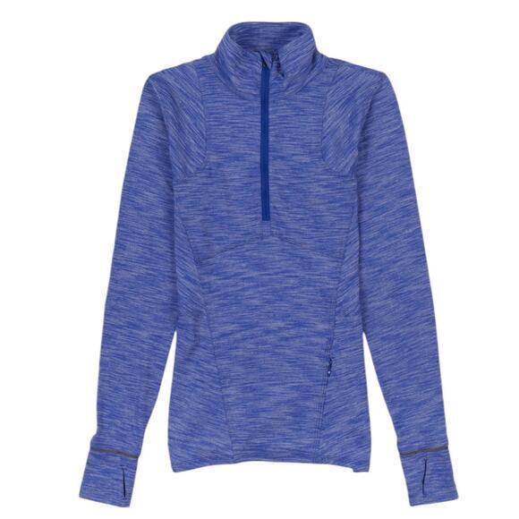 Lululemon Kanto Catch Me 1/2 Zip Heathered Sapphire Blue Size 8 - Picture 2 of 16